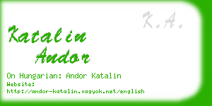 katalin andor business card